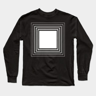 White Square Geom Long Sleeve T-Shirt